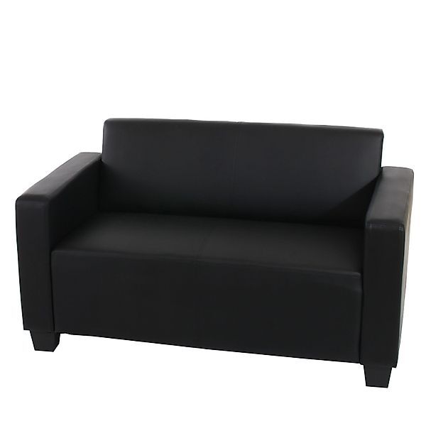 MCW Modular 2er Sofa Couch Moncalieri Loungesofa Kunstleder 136cm Schwarz günstig online kaufen