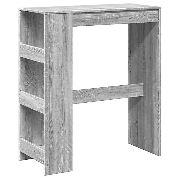 vidaXL Bartisch mit Regal Grau Sonoma 90x40x103,5 cm Holzwerkstoff 854378 günstig online kaufen
