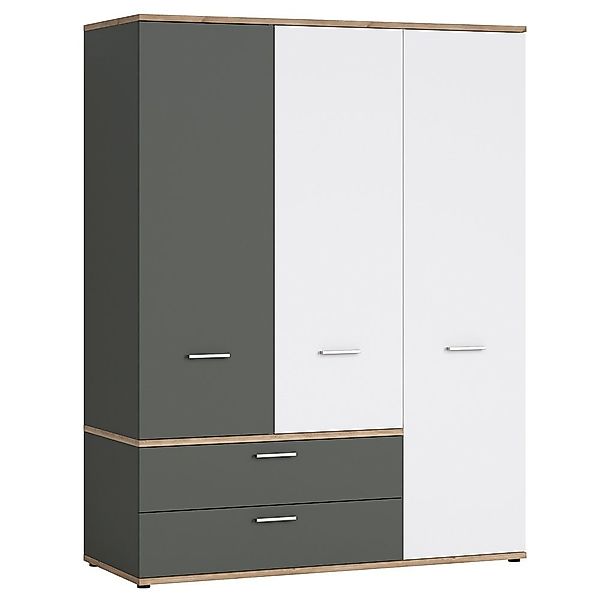 Lomadox Kleiderschrank TOMAR-129 3-türig, Eiche mit günstig online kaufen