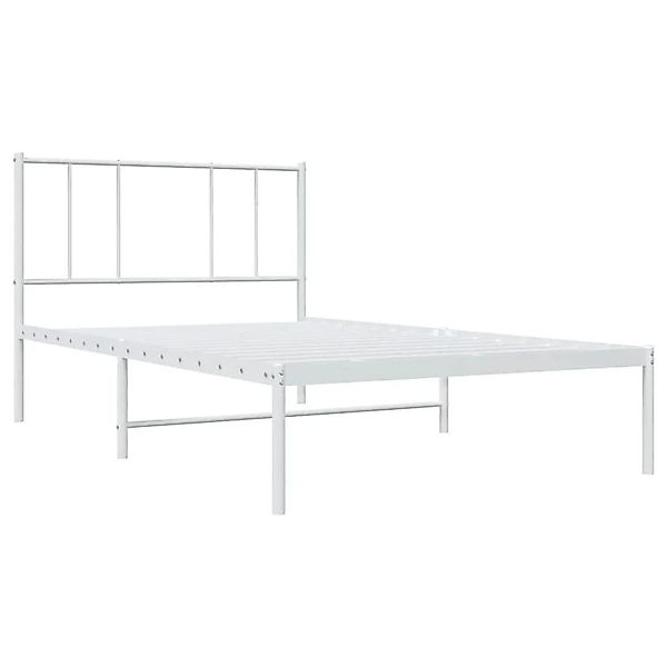 vidaXL Bettgestell mit Kopfteil Metall Weiß 80x200 cm 352520 günstig online kaufen