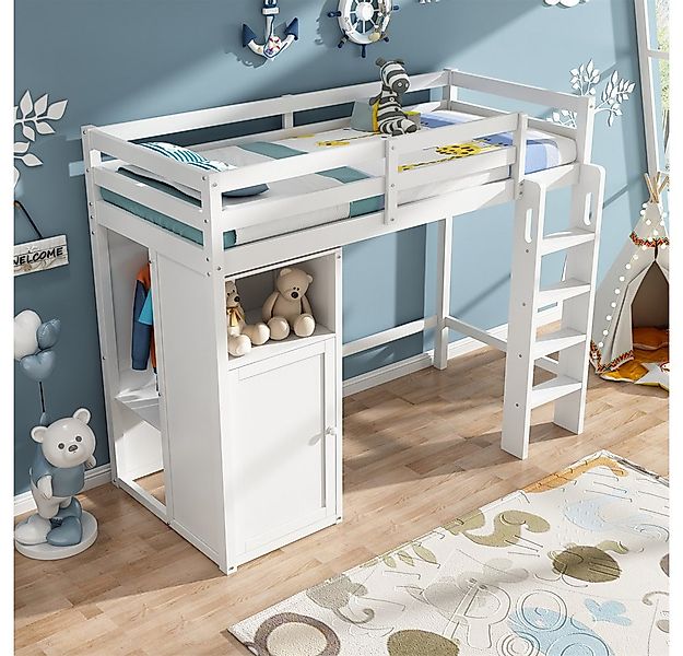 XDeer Etagenbett Kinderbett Hochbett mit Kleiderschrank und Regalen Kinderb günstig online kaufen
