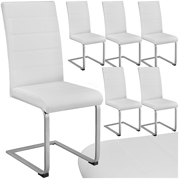 tectake Esszimmerstuhl Set Schwingstuhl (Set, 6 günstig online kaufen
