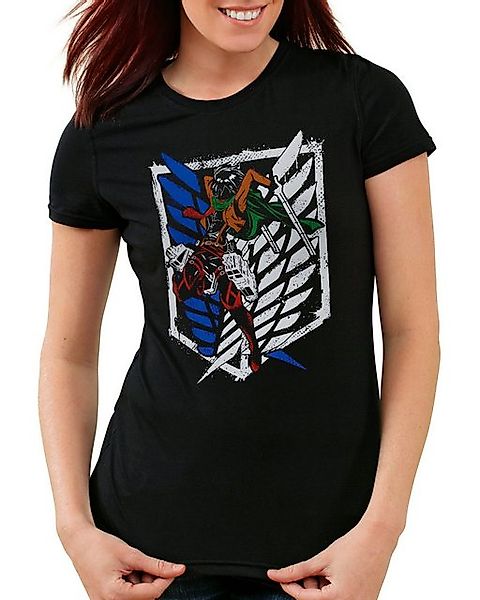 style3 T-Shirt Mikasa Fight attack on titan anime japan manga aot cosplay günstig online kaufen