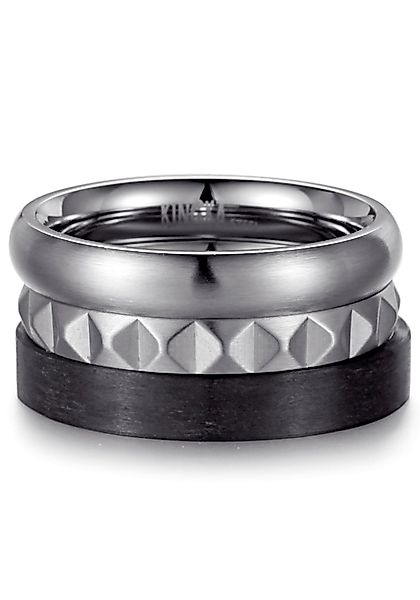 Kingka Ring-Set Pyramide, SR6226SBK5,6,7,8 (Set, 3-tlg) günstig online kaufen
