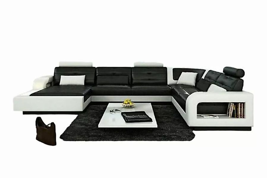 JVmoebel Ecksofa Ecksofa Sofa Couch Polster Wohnlandschaft Leder SOFORT, 1 günstig online kaufen