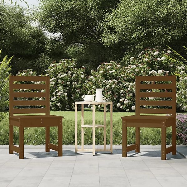 Vidaxl Gartenstühle 2 Stk. Honigbraun 40,5x48x91,5cm Massivholz Kiefer günstig online kaufen