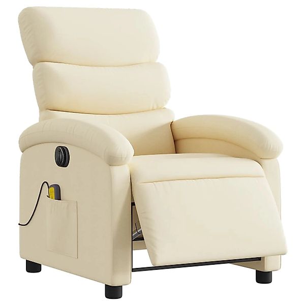 vidaXL Sessel Massagesessel Elektrisch Creme Stoff günstig online kaufen