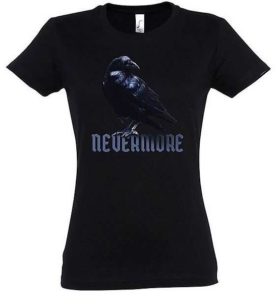 Urban Backwoods Print-Shirt Nevermore Raven Damen T-Shirt Edgar Portrait Al günstig online kaufen