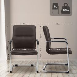 CLP Besucherstuhl Seattle Kunstleder, Kunstlederbezug, mit günstig online kaufen