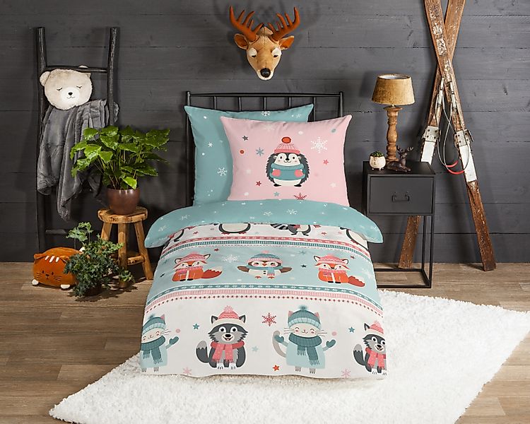 good morning Kinderbettwäsche »Turr« 2 Stk. tlg. Flanell Biber, 135x200, Wa günstig online kaufen