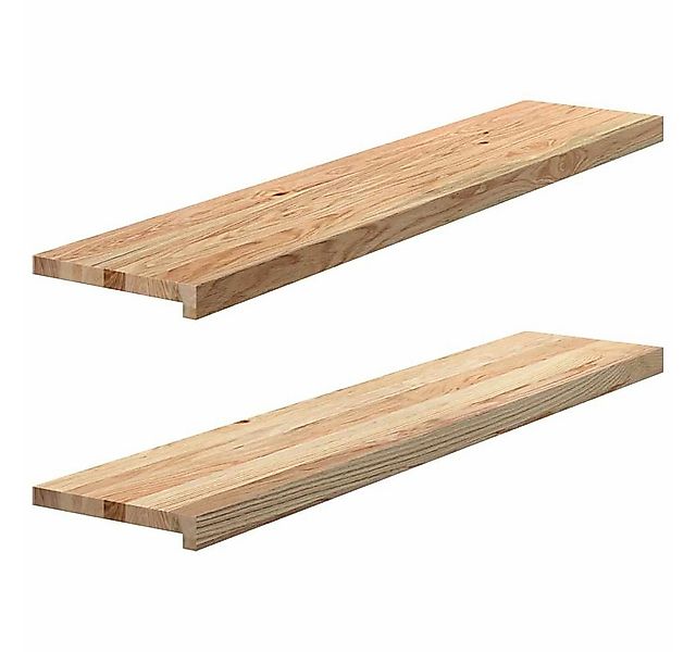 vidaXL Stufenmatte Fensterbänke 2 Stk. Unbehandelt 120x25x2 cm Massivholz E günstig online kaufen