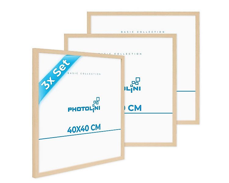 PHOTOLINI Bilderrahmen 3er Set 40x40 cm Poster-Rahmen quadratisch, zum Aufh günstig online kaufen