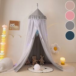 BTTO Moskitonetz Kinderbett Moskitonetz mit Pompon,Deckenmontiertes,Doppell günstig online kaufen