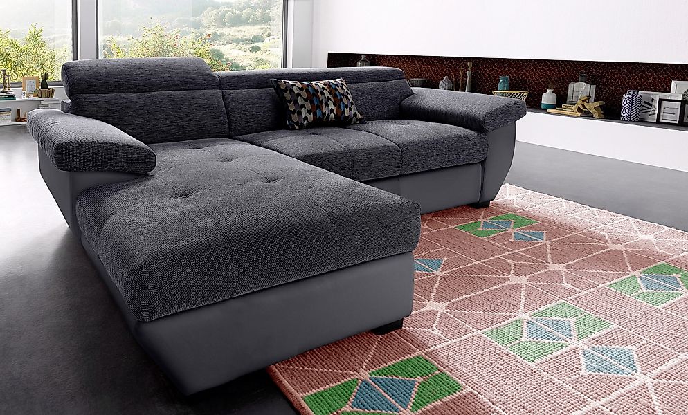 COTTA Ecksofa "Speedway L-Form", mit Kopfteilverstellung, wahlweise mit Bet günstig online kaufen