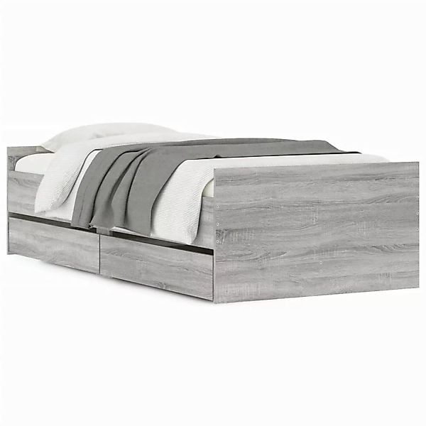 vidaXL Bettgestell mit Schubladen Grau Sonoma 100x200 cm1937772 günstig online kaufen