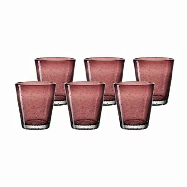 LEONARDO BURANO Trinkglas 0,33l viola 6er Set Trinkgläser lila günstig online kaufen