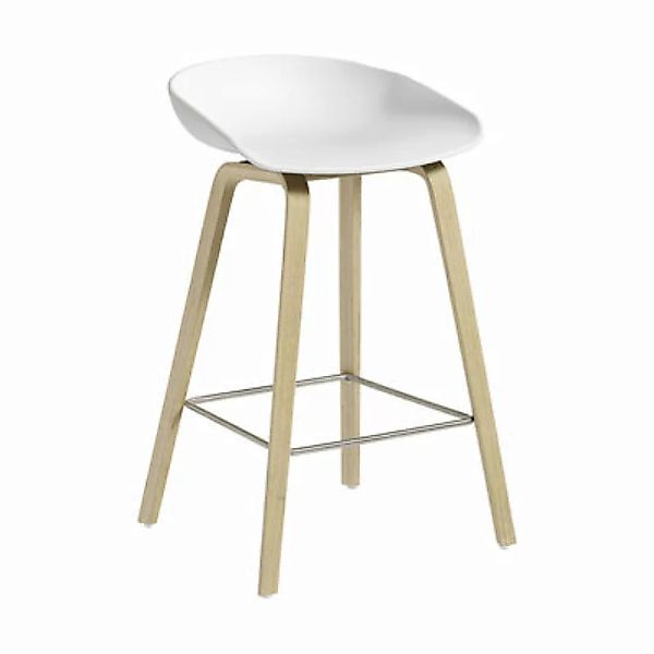 Barhocker About a stool AAS 32 LOW plastikmaterial weiß / H 65 cm - Recycel günstig online kaufen