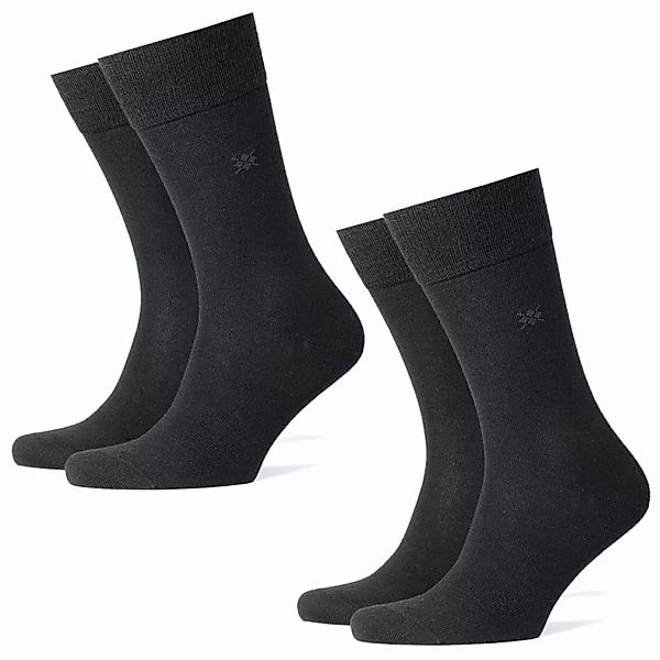 Burlington 2er Pack Herren Socken LEEDS - Schurwolle, Uni, 40-46 (2x 1 Paar günstig online kaufen