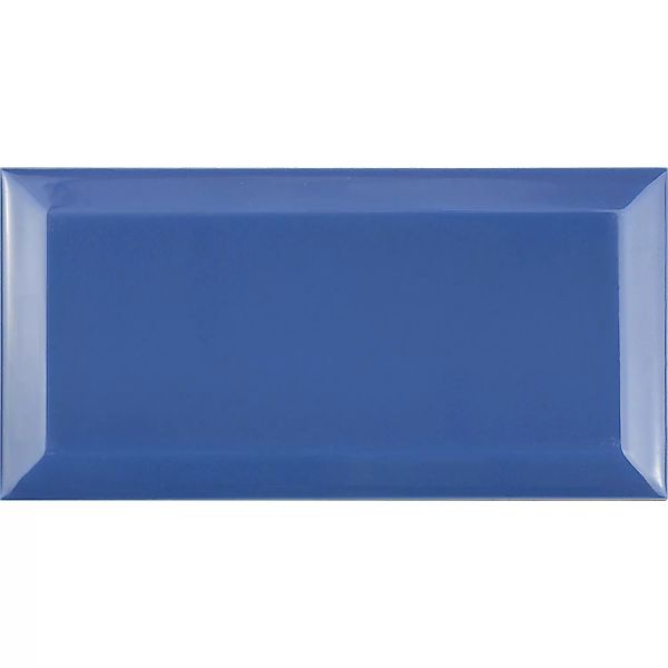 Wandfliese Facette Metro Blau glänzend glasiert 10 cm x 20 cm günstig online kaufen