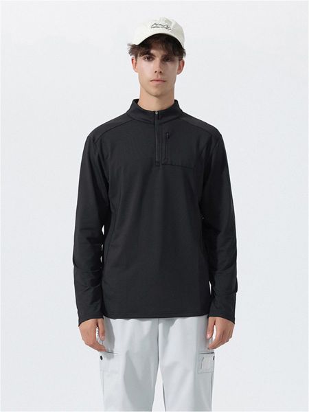 YOUTHUP Funktionsshirt Herren Stretch-Sportshirt mit Zipp-Polo-Kragen günstig online kaufen