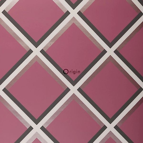 Origin Luxury Wallcoverings Tapete Geometrisches Motiv Aubergineviolett 52 günstig online kaufen