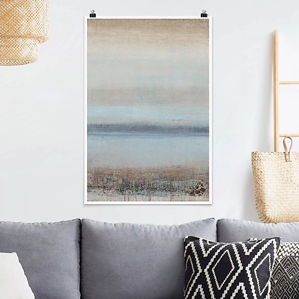 Poster Abstrakt - Hochformat Horizont über Blau I günstig online kaufen