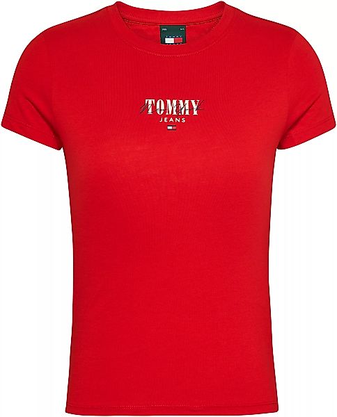 Tommy Jeans Rundhalsshirt "Rib Slim Essential Logo" günstig online kaufen