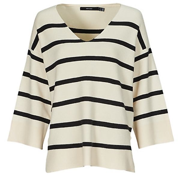 Vero Moda V-Ausschnitt-Pullover "VMSABA 3/4 V-NCK STRIPE PULLOVER GA NOOS" günstig online kaufen
