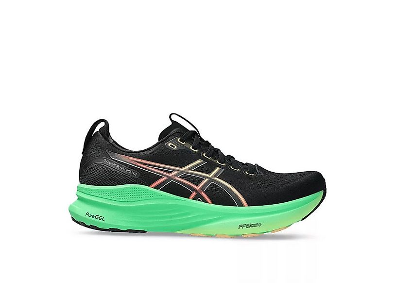 Asics Asics Gel-Kayano 32 Herren Black Vital Green Laufschuh günstig online kaufen