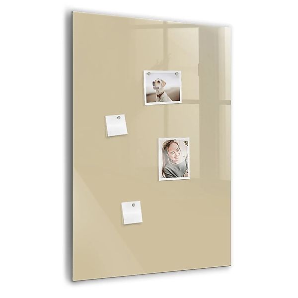 Tulup Glasmagnettafel Beschreibbar Beige 70x100 cm Magnettafel Wand Glas Sc günstig online kaufen