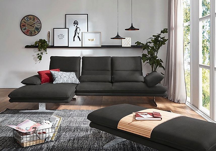 W.SCHILLIG Ecksofa »broadway, Designsofa mit tollem Sitzkomfort, L-Form«, S günstig online kaufen
