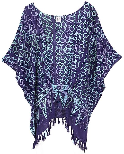 Guru-Shop Kimono Kurzer farbenfroher Sommer Kimono, günstig online kaufen