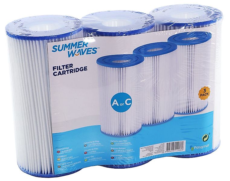 SummerWaves Pool-Filterkartusche Summer Waves Filterpatrone 3er günstig online kaufen