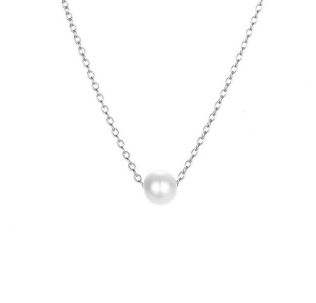 Runde Perlé Perlenkette zarte Kette mit mini Perle 3,5mm - 4mm, kleine Süßw günstig online kaufen