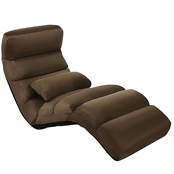 Costway Relaxliege Klappbar mit Schlaffunktion Bodensofa Braun günstig online kaufen