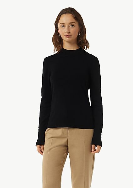 comma Langarmshirt Feiner Strickpullover mit Zierknöpfen günstig online kaufen