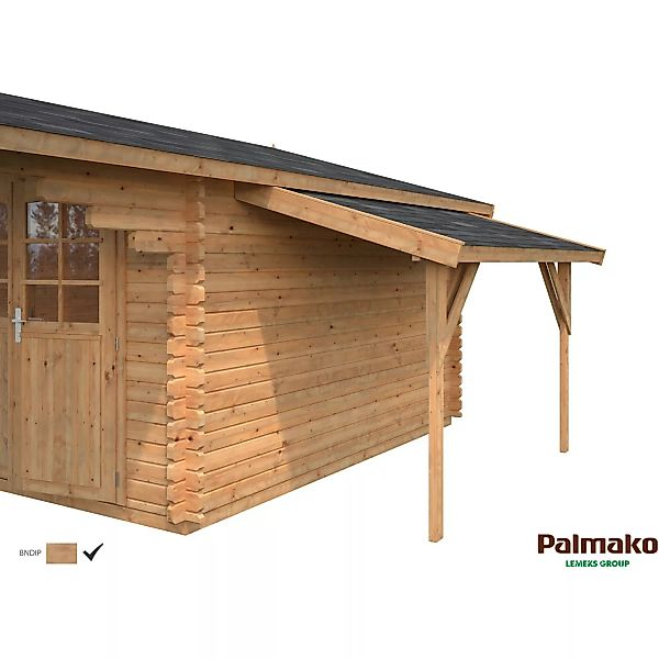 Palmako Schleppdach für Holz-Gartenhäuser Braun tauchgrundiert 144 cm x 290 günstig online kaufen