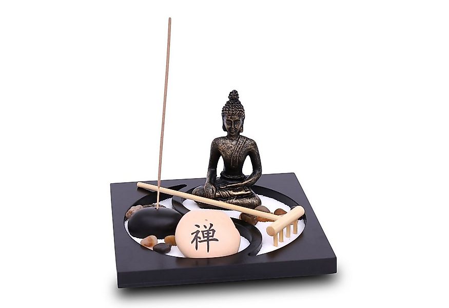 Flanacom Buddhafigur Zen Garten Buddha Figur - Räucherstäbchenhalter (Set, günstig online kaufen