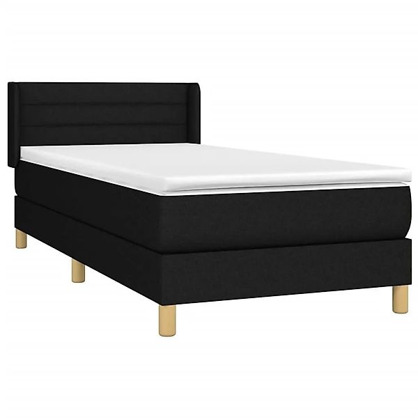 vidaXL Boxspringbett mit Matratze Schwarz 80x200 cm Stoff 3130307 günstig online kaufen