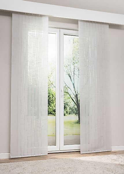 LYSEL® Schiebegardine Sambava, (1 St), halbtransparent, günstig online kaufen