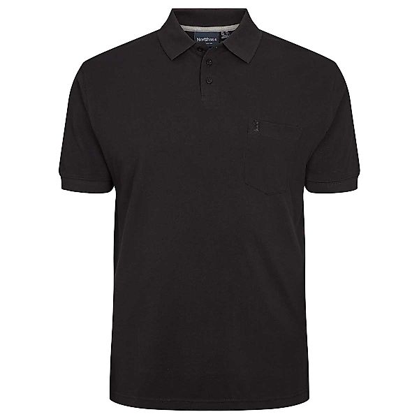 North Poloshirt aus Baumwoll-Piqué Farbe schwarz Größe: 7XL günstig online kaufen