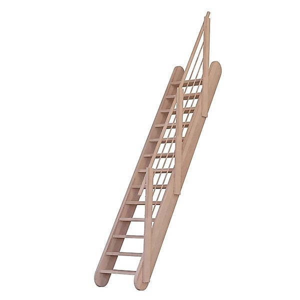 StarWood Treppe Samos Buche Holz-Holz-Design-Geländer Ganze Stufen FSC® günstig online kaufen