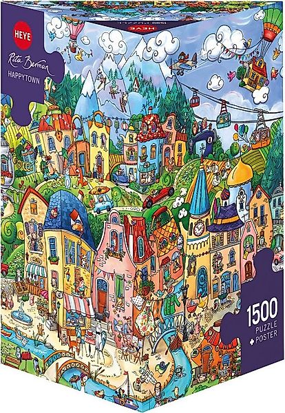 HEYE Puzzle Happytown, Berman, 1500 Puzzleteile, Made in Europe günstig online kaufen
