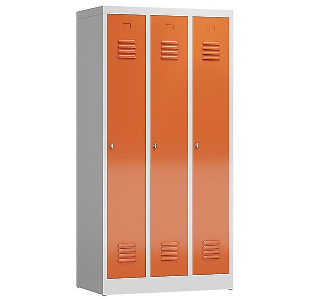 Steelboxx Spind 3er Spind Spindschrank Kleiderspind 180x90x50cm (1-St) Komp günstig online kaufen