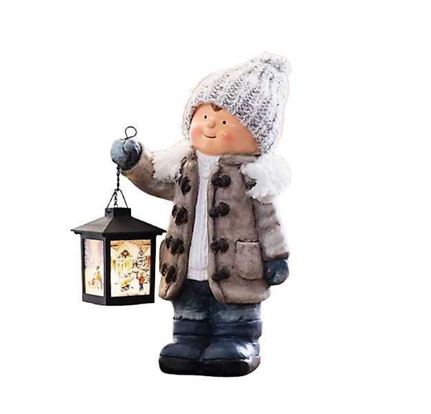 Home-trends24.de LED-Dekofigur LED Junge Laterne Winter Weihnachten Deko Be günstig online kaufen
