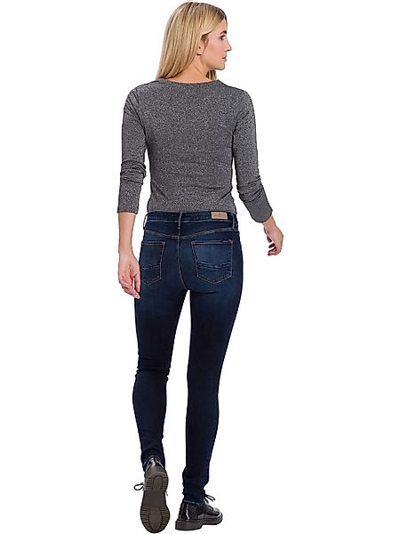 Cross Jeans Damen Jeans Alan - Skinny Fit - Blau - Deep Blue Used günstig online kaufen