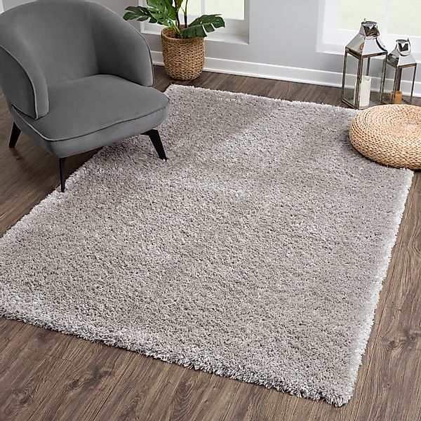 Sanat Hochflor-Teppich Porto, rechteckig, Höhe: 45 günstig online kaufen