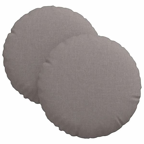 vidaXL Sitzkissen 2 Stk Taupe Ø30 x 13 cm Stoff 42014089 günstig online kaufen