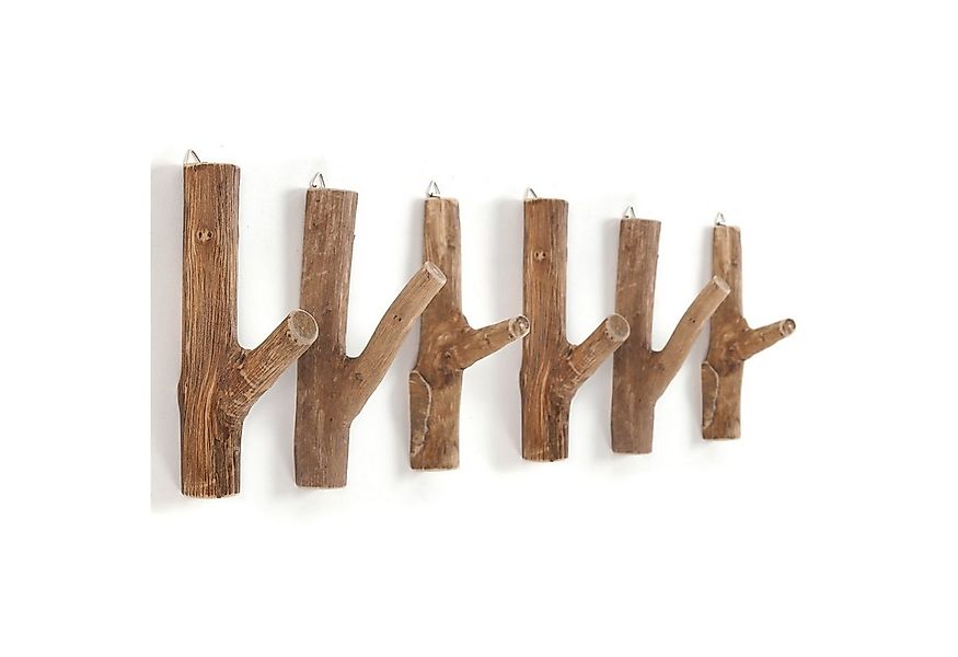 DESIGN DELIGHTS Wandgarderobe Garderobenhaken 6er Set LIMB, Holz massivholz günstig online kaufen