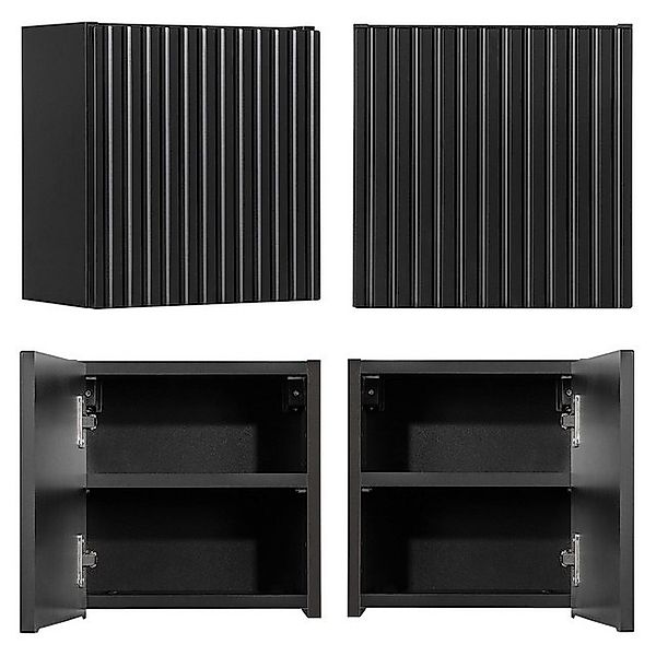 Lomadox Hängeschrank NEWPORT-56-BLACK 30x30cm, Badmöbel Wandschrank günstig online kaufen